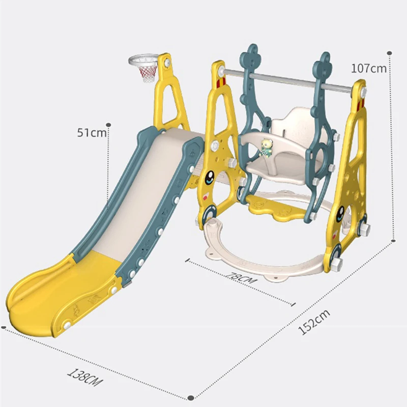 Wholesale Freestanding Indoor Playground Baby Slide Toys Foldable Baby Plastic Sliding Toys