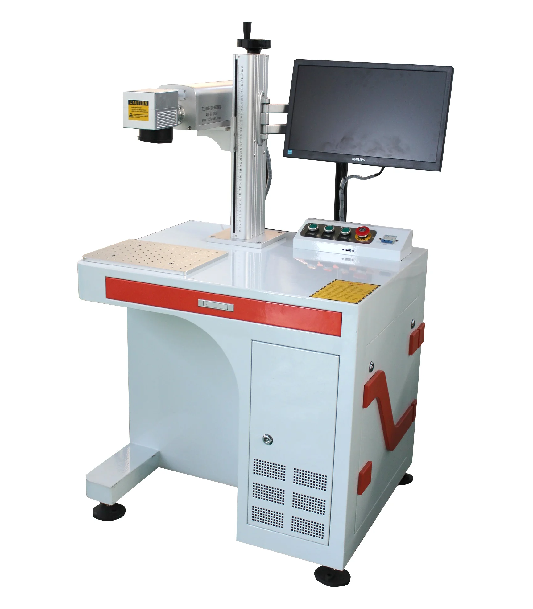 low price factory fiber laser marking machine 20w for with rotary