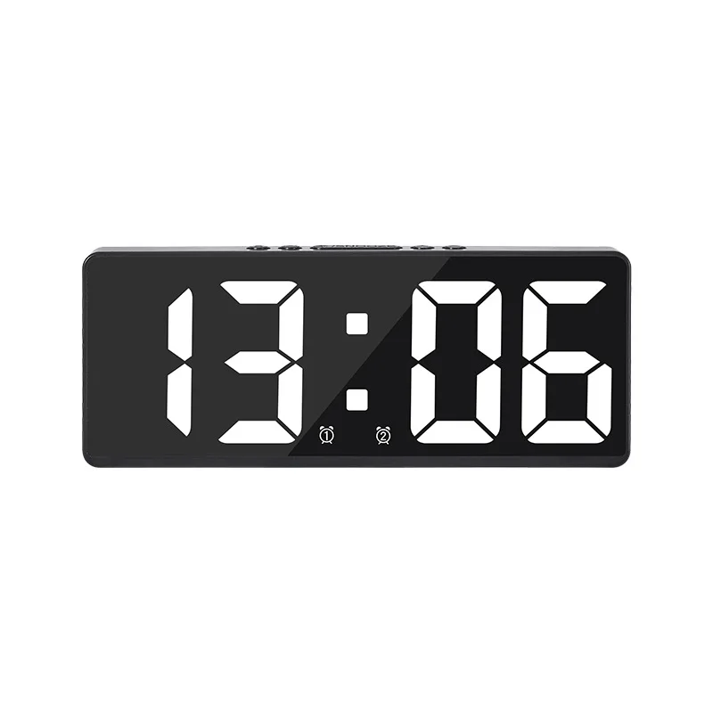 2023 Hot Sale Digital Temperature Night Mode Snooze Alarm Clock and White Digital LED Alarm Clock