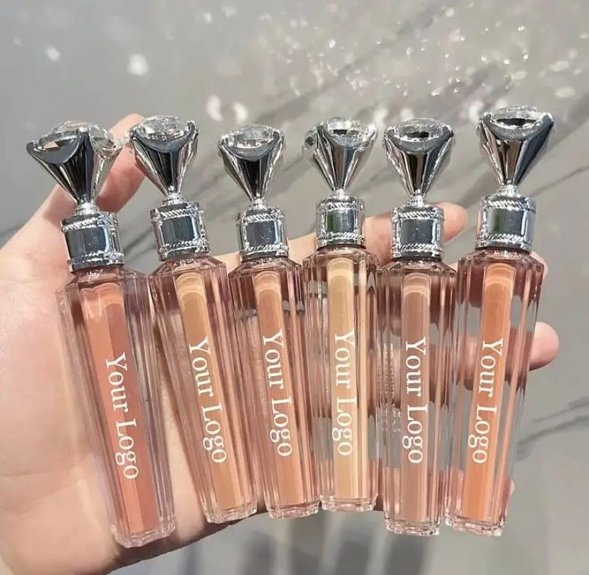 matte velvet liquid lipstick glossy lip gloss vegan private label white paper box packaging cruelty free logo custom