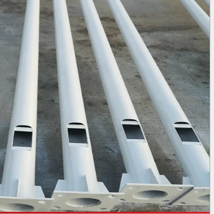 Customized Steel Q235 6m 8m 10m 12m Height Outdoor Street Light Pole Hot Dip Galvanized Street Lamp Post With Cheaper Price