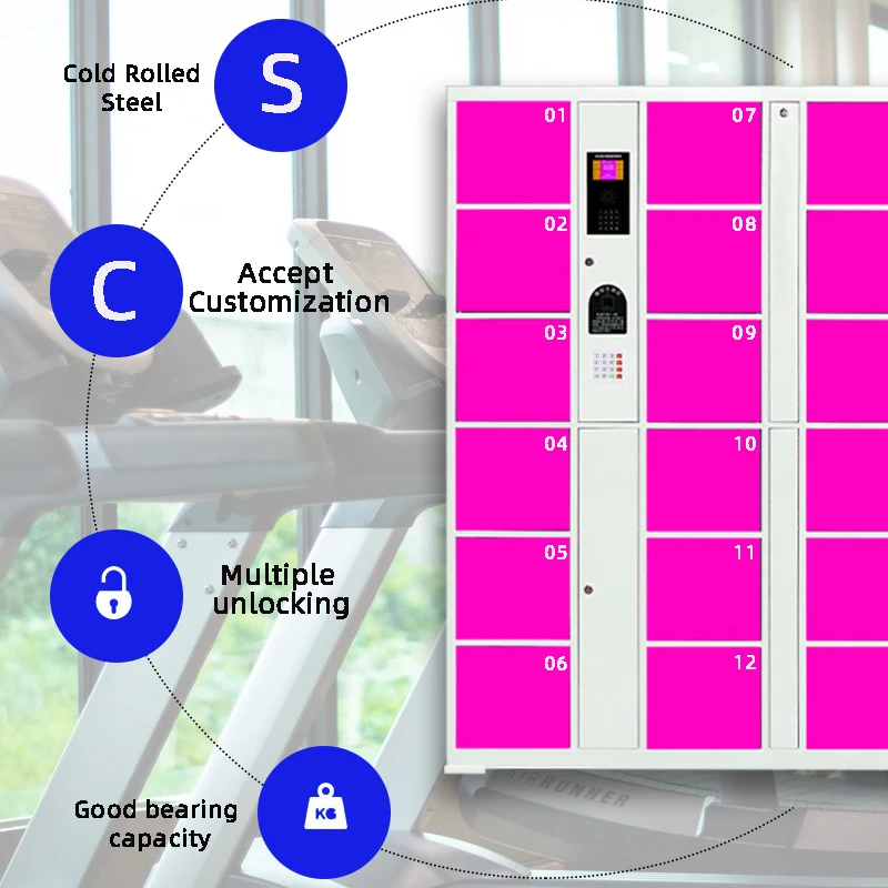 Multiple  Business Machine Cell Phone Charging Locker Narrow Compartment Boxes For Phone Charging In Airport