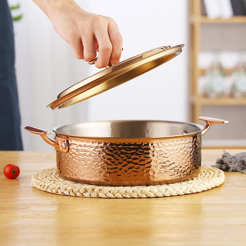 high class Hot conduct quick round party portable dining room 304stainless steel stewpot