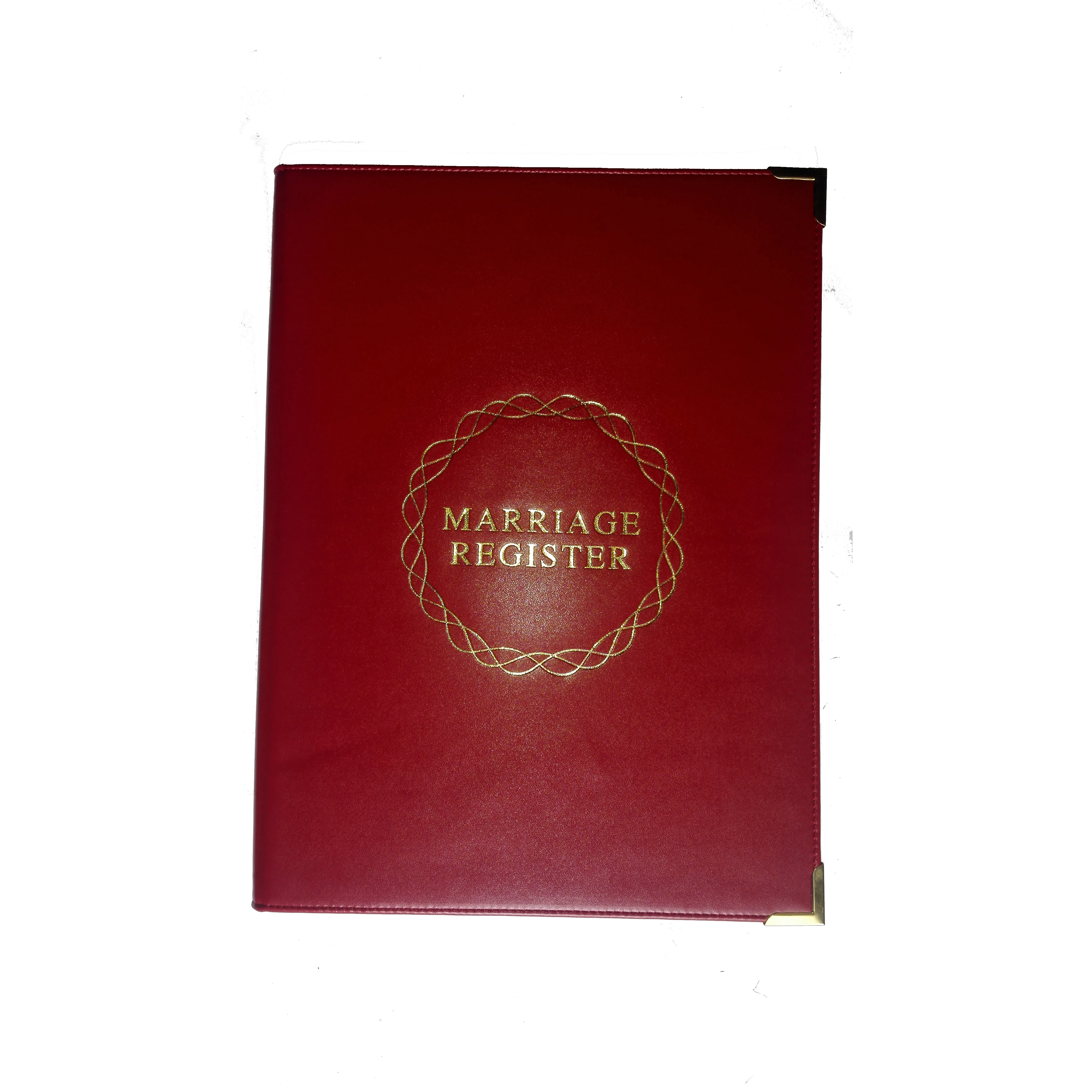 Красная папка-держатель из искусственной кожи формата A4 для брака