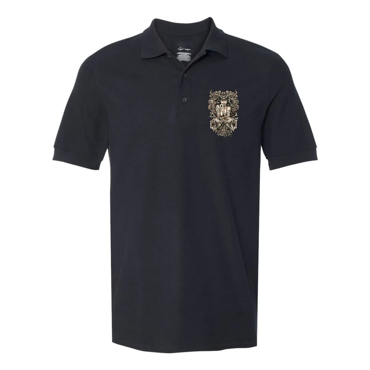 
Men Women Polo Shirts Homme Chemise Tattooed Evil Girl Poke A Skull Horror Movie TV Jason Killer Oktoberfest gift clothing Golf 