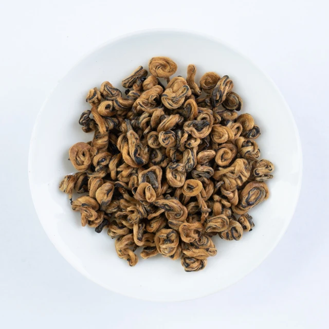Luxury Grade China Yunnan Black Snail Tea Golden Tips Dian Hong Luo Cha Good Tasty Strong Fragrance Lasting Sweet Taste