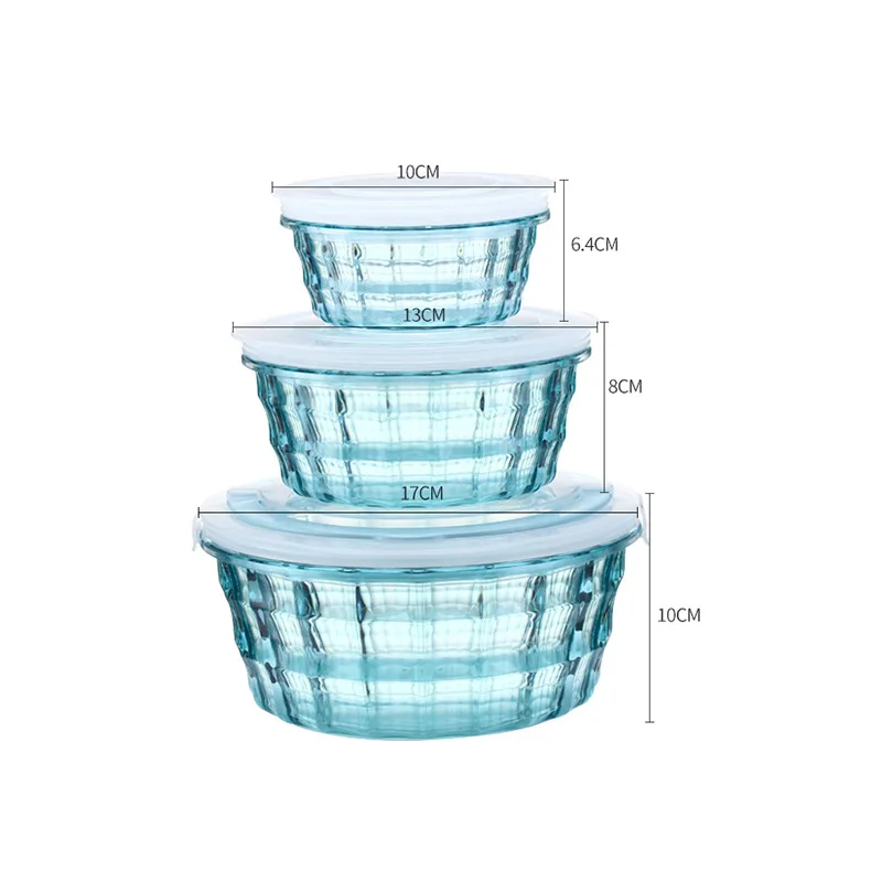 Low MOQ Portable Lunch Box 3pcs Plastic Food Containers Storage Sets with Handle