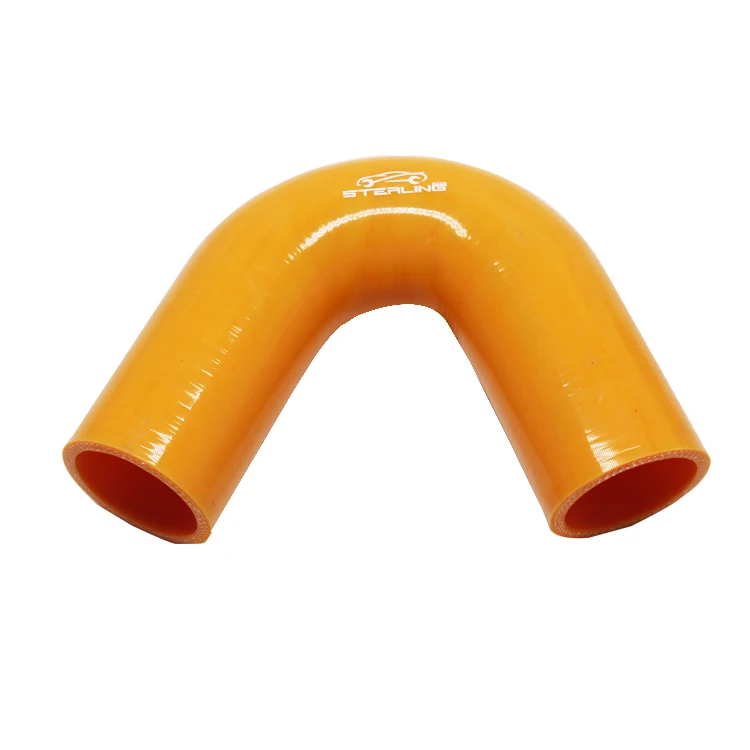 High-Performance Motor Spare Parts Auto Aramid Fiber Reinforced Silicone Rubber Exhaust Hose 135-Degree Elbow Cutting Service