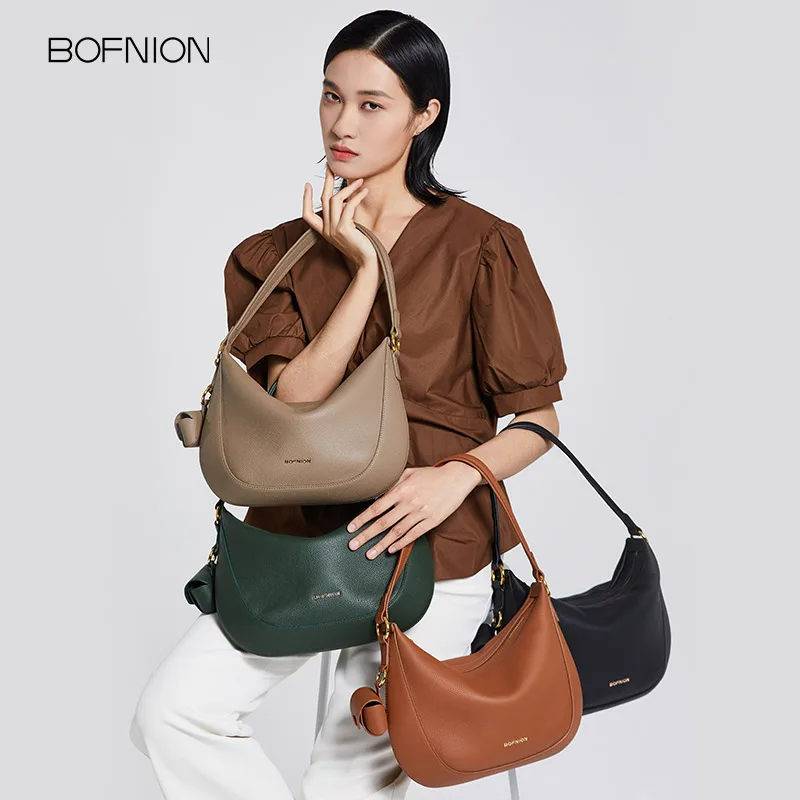 Designer high-end genuine leather women bag new geometric design niche underarm bag wholesale custom