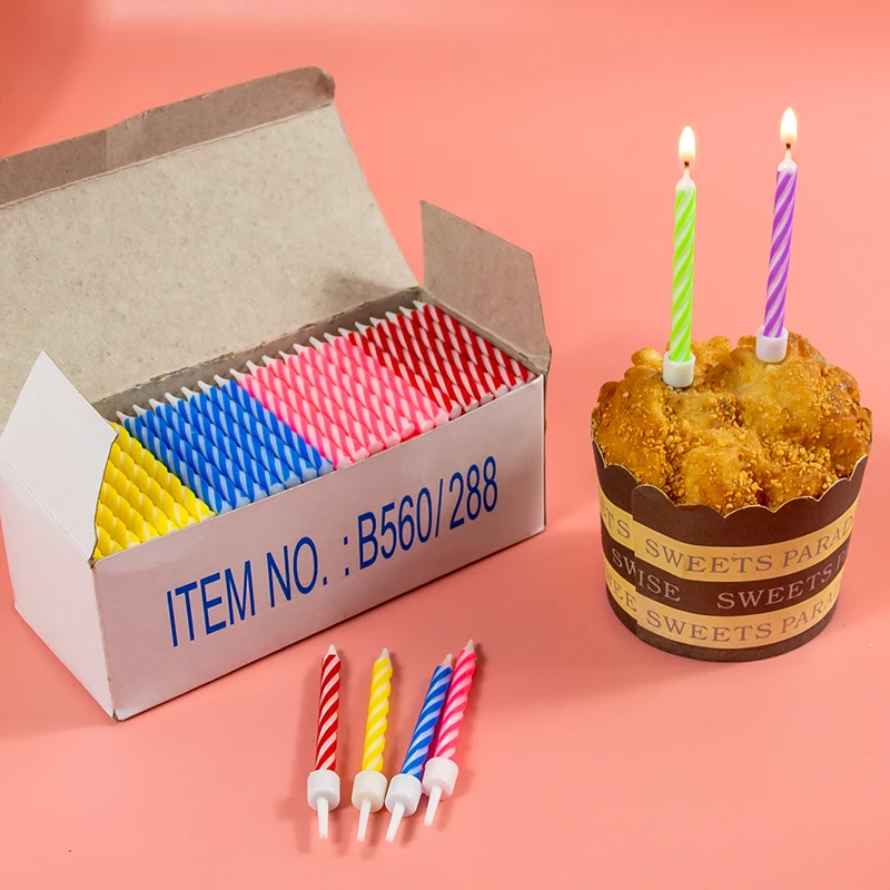 Birthday Candle manufacturer  Dia5.0*H58mm Spiral birthday cake candle for cupcakes