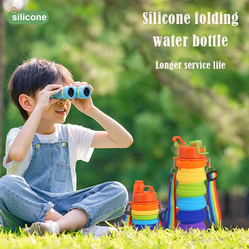Складная силиконовая бутылка для воды 16 унций