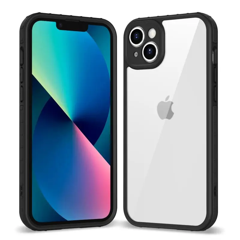 Hybrid TPU PC Shockproof Transparent Clear Mobile Phone Case for iPhone 14 13 12 11 Pro Max Cell Phone Case