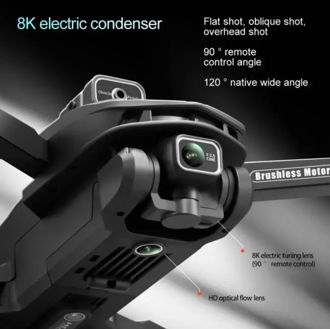 V168GPS Automatic Return HD 8K Aerial Photography Brushless Intelligent Obstacle Avoidance Drone Remote Control Aircraft
