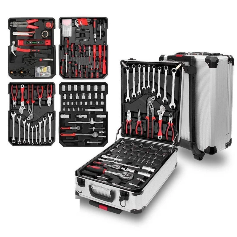 187PCS Hardware tool Hand Tools Ratchet Socket Steel Wrench Spanner Set Mechanic Screwdriver Tool Set Toolbox
