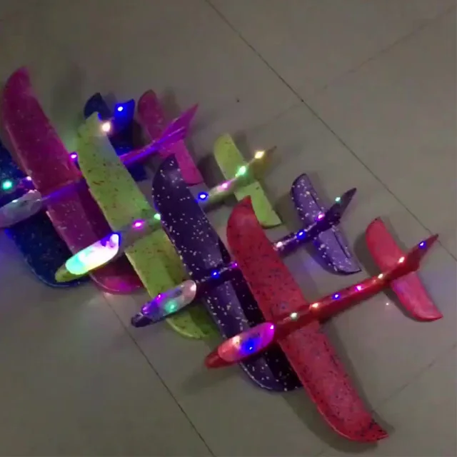 HOSHI Epp Plane Foam Airplane Hand Throw Flying Air Plane For Kids Gift Toy With Led