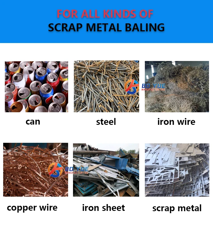 160 Tons Scrap Metal Balers Iron Press Machine For Scrap Metal