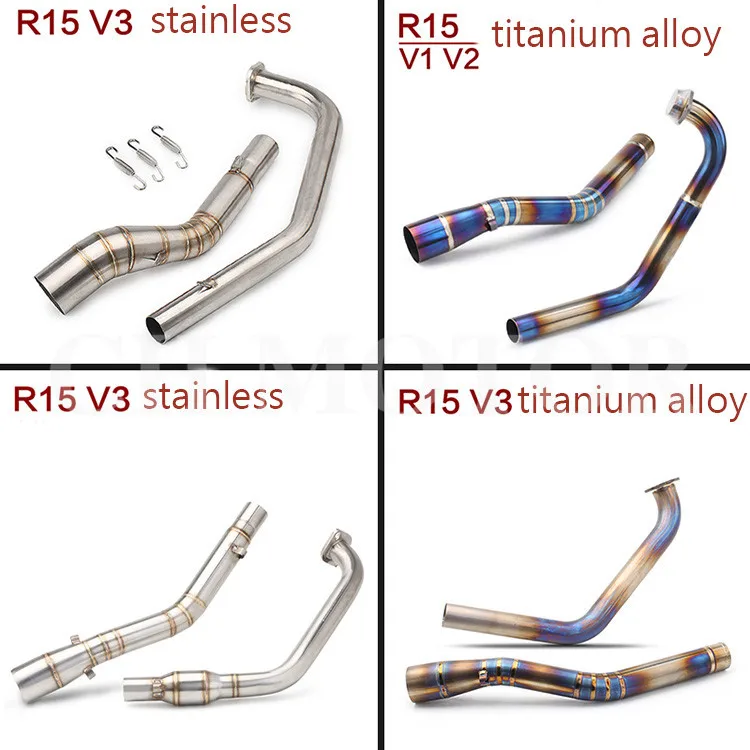 low price r15 v3 accessories Motorcycle body parts motorcycle exhaust muffler carbon