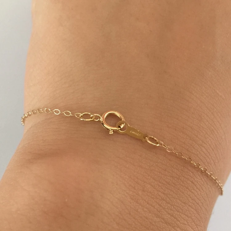 Permanet 1.3mm Flat Jewelry Cable Chain for Women Fashion Minimalist Gold Filled Necklace