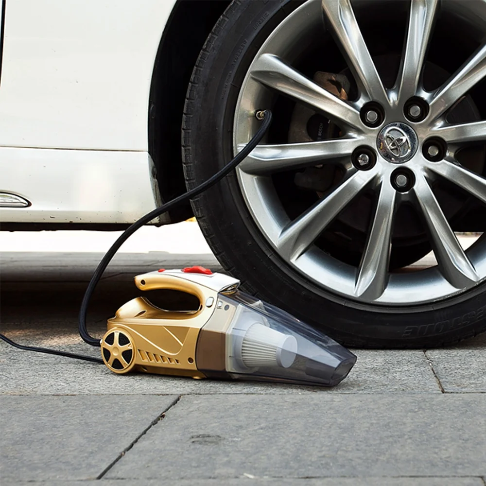 Car Vacuum Cleaner 4 in 1 Multifunctional High Power Tire inflator Handheld Lightweight Wet Dry Vacuum for Home Car Cleaning