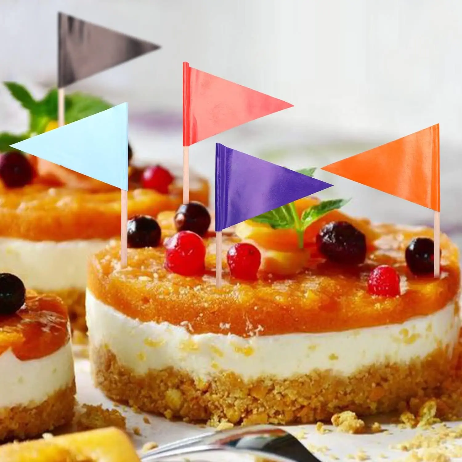 Disposable eco-friendly party bread cake steak flag decoration toothpick flag