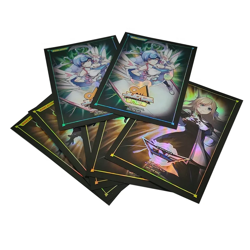 Custom Hologram Trading Plastic Yu gi oh Cartoon Game Toploader Card Sleeves Protector for TCG/CCG/MTG