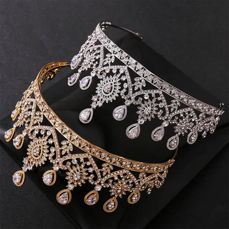 Crystal Crown Hair Accessories For Women Wedding Accessories Crown For Bridal Rhinestone Diadema Tiara Gift Wholesale