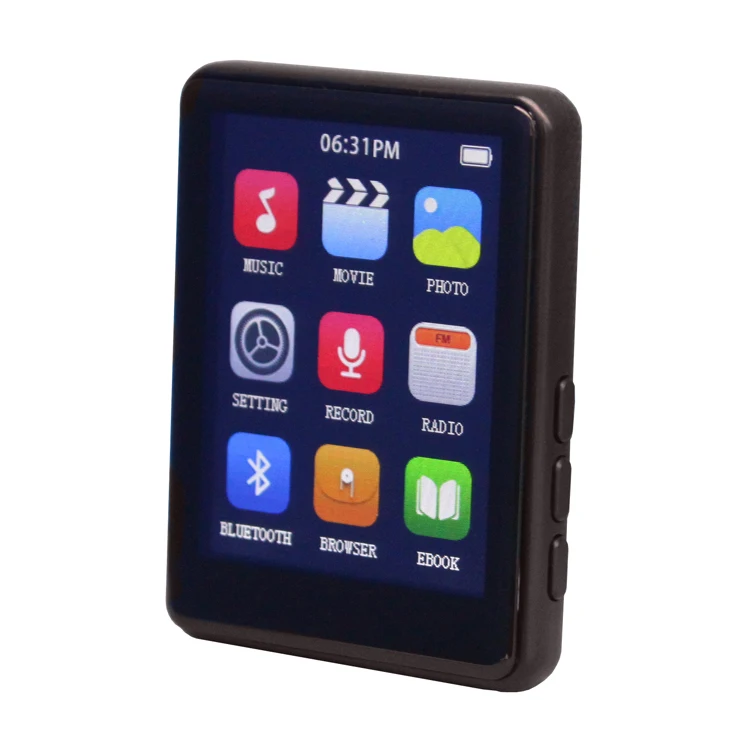 Touch MP4 player FM radio E-book voice recording 8GB mental MP3 MP4 player for Amazon ebay