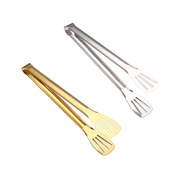 Serving Tongs 6 Pack Tongs for Serving Food, Stainless Steel Buffet Tongs Kitchen Tongs, Small Tongs Gold Tongs Serving Set