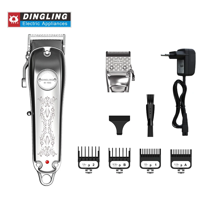 Dingling Rf-1983 Men Hair Clipper Cordless Hair Trimmer Electric Men Barber Professional Electric Hair Clippers And Trimmers