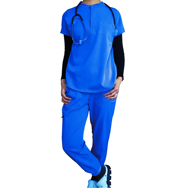 
Wholesale cheap in stock super comfortable high quality work shirt nursing scrub suit, women scrub nurse uniforms 