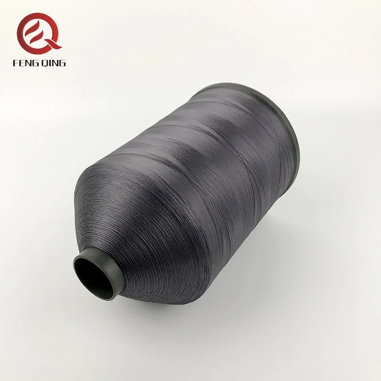 10% oiled sewing thread FDY  dyed 210D/3 polyester thread 1kg per cone  leathers sewing thread