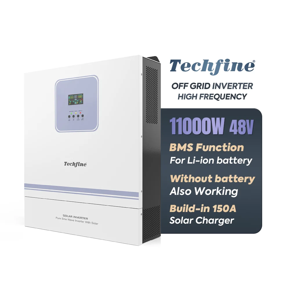 11KW 48V 230V High Frequency Support Parallel On Off Grid Hybrid Solar Inverter Rated output 150A DC to AC Inverter