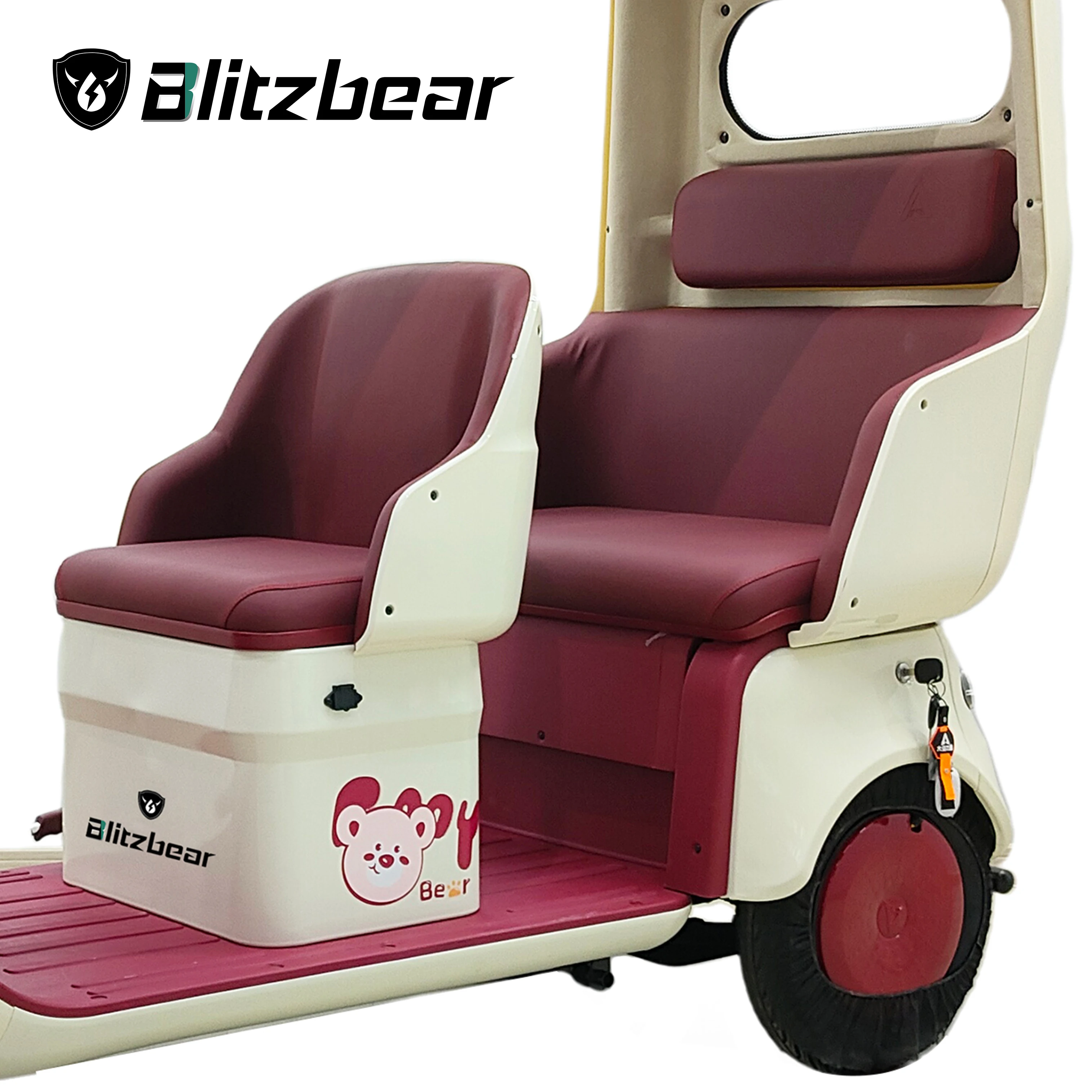 Adjustable 60/72V 800W Electric Tricycle for Small Households 2-Seater with Customizable Options