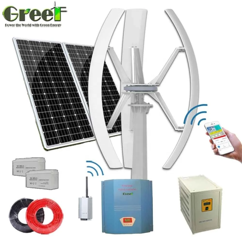 3kw maglev vertical axis wind turbine generator, maglev windmill complete system