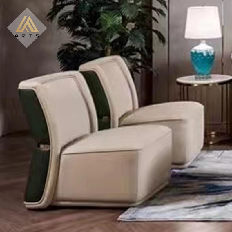 Italian  modern luxury design  sofa  villa  living room furniture slim waist new model  1 2 3 seat micro fiber leather sofa set