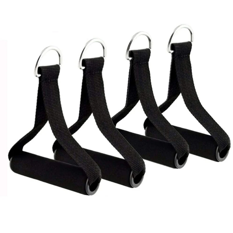 Upgraded Gym Cable Handles Webbing Resistance Band Rubber Foam Handle Fitness Accessories