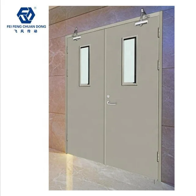 
Стальная противопожарная дверь со стеклянными окнами, 1,5 часов, поставка с завода в Китае 