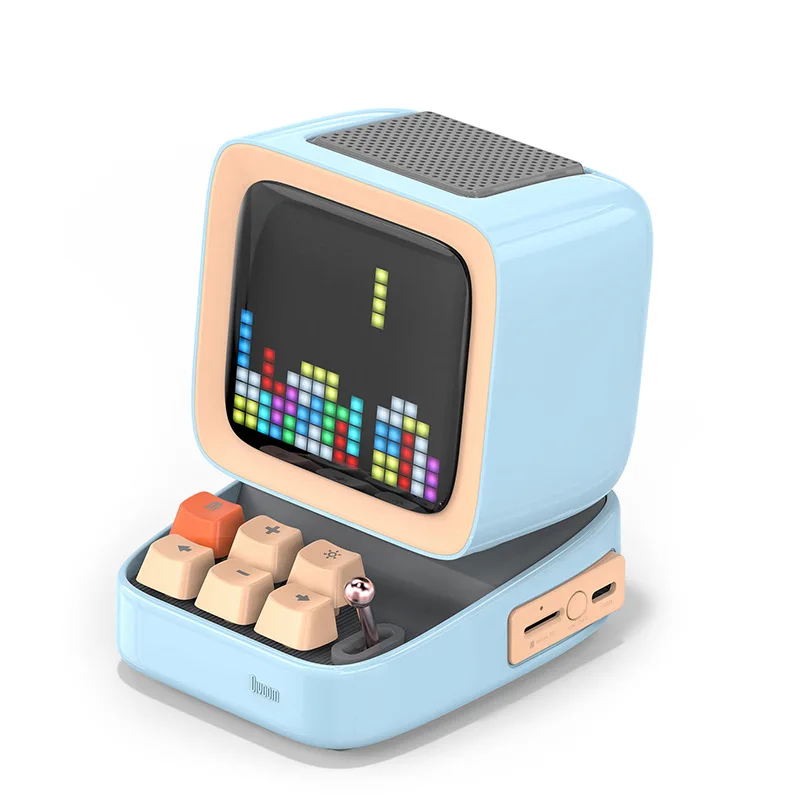 Divoom Ditoo Retro Pixel Art Bluetooth Portable Speaker Alarm Clock DIY LED Display Board, Birthday Gift Home Light Decoration