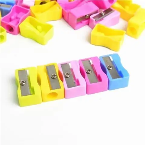 Cute candy color pencil sharpener creative cartoon learning stationery pencil sharpener factory direct sale