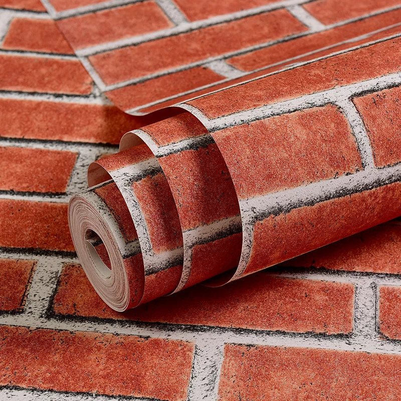 Modern simple brick non-woven wallpaper brick retro nostalgic wallpaper restaurant restaurant project thickened wallpaper
