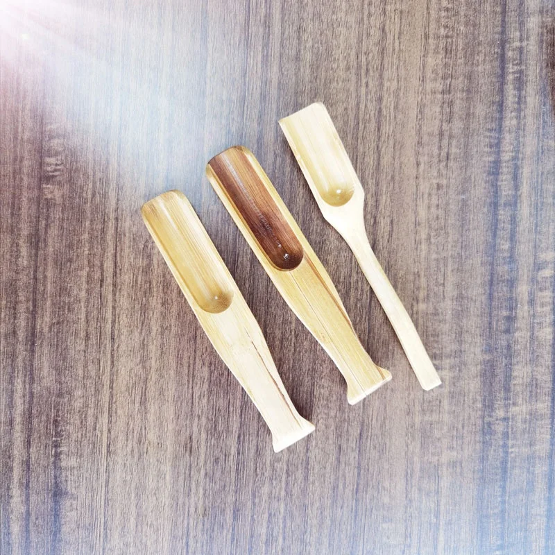 Factory 2.75*18cm Eco Friendly Bamboo Spoon Natural Bamboo Tea Spoon with Curved Handle