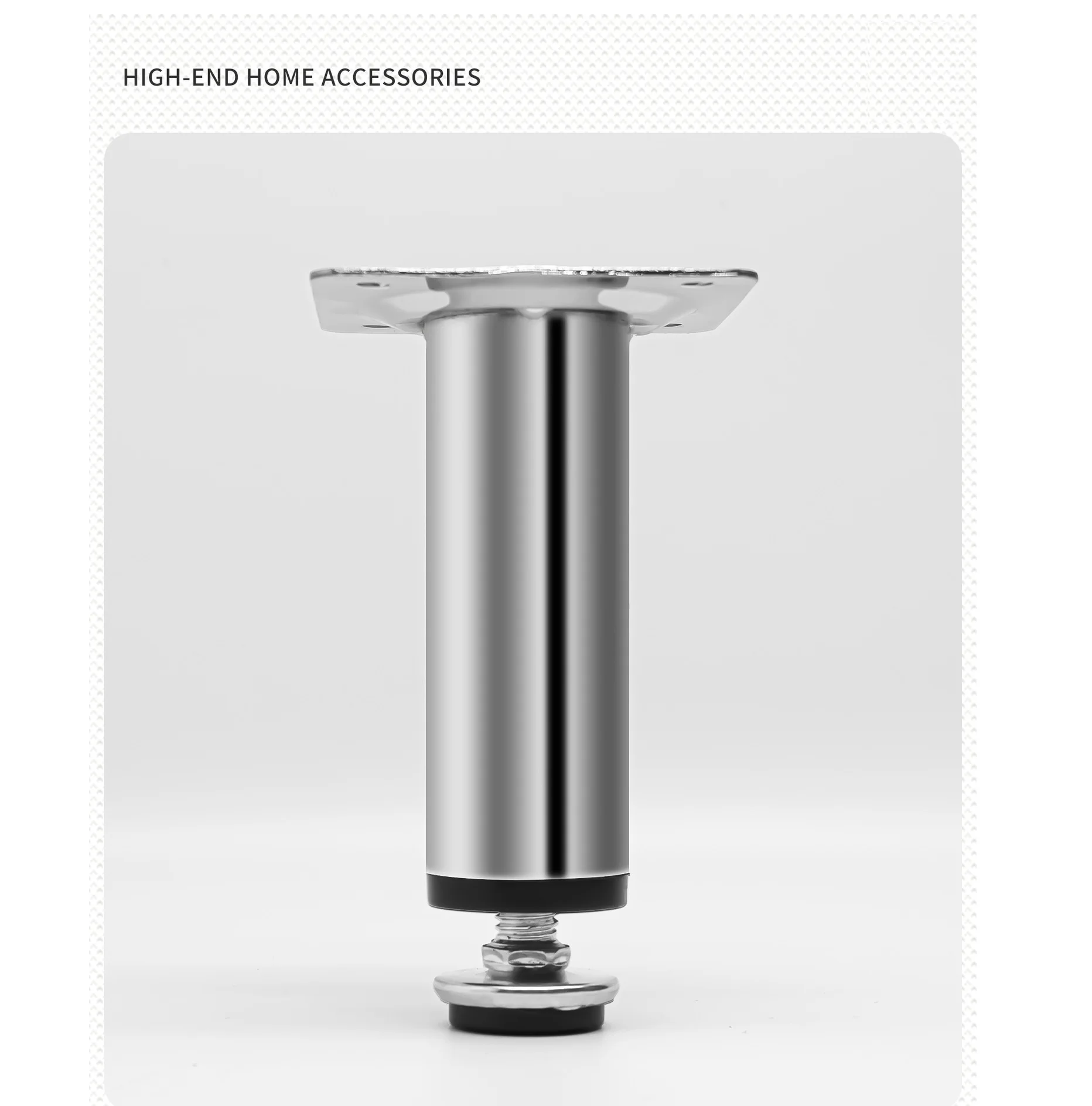 Electroplated Chrome Seliver simple metal sofa legs round tube sofa feet and height adjustable table feet