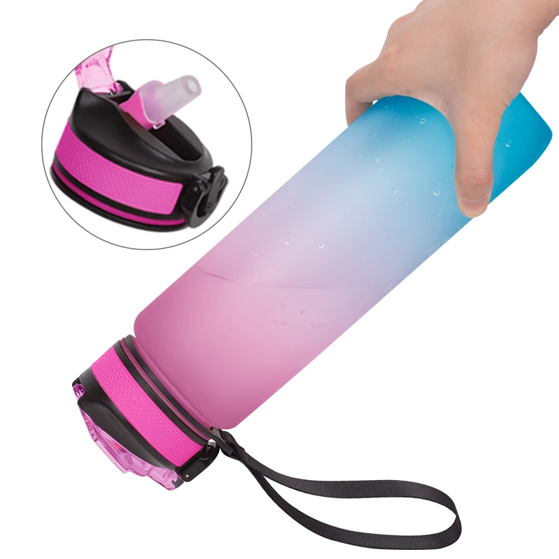  Best Sports Water Bottle Flip Top Leak Proof Lid One Click Open Non-Toxic BPA Free sport water