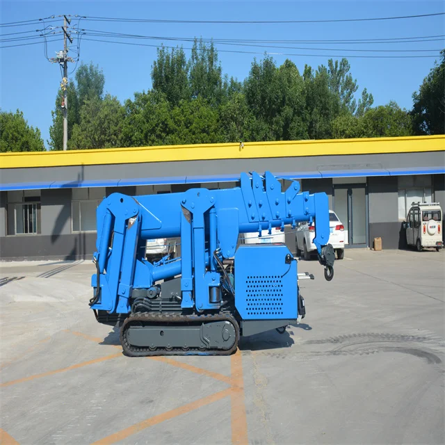 Factory direct sales 1.2-8 Tons Foldable Mini Spider Crane Crawler Type Spider Crane can used for indoor