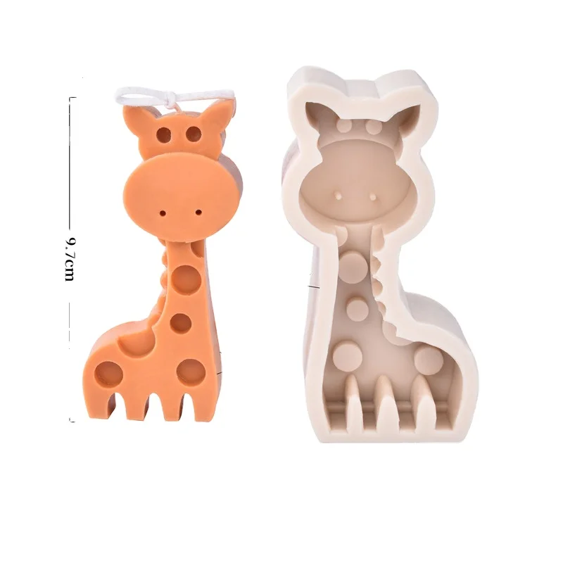 Dinosaur Giraffe Aromatherapy Wax candle making molds epoxy soap mold silicone