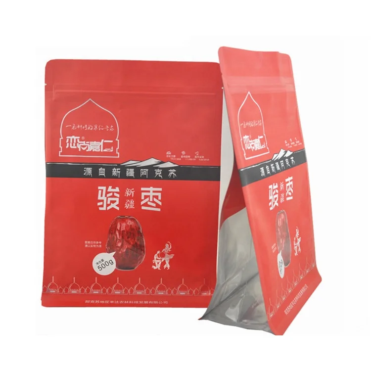 Black Currant Dried Strawberry Packaging Bags Flat Bottom Dried Fruits Packing Bags Professional Manufacturer