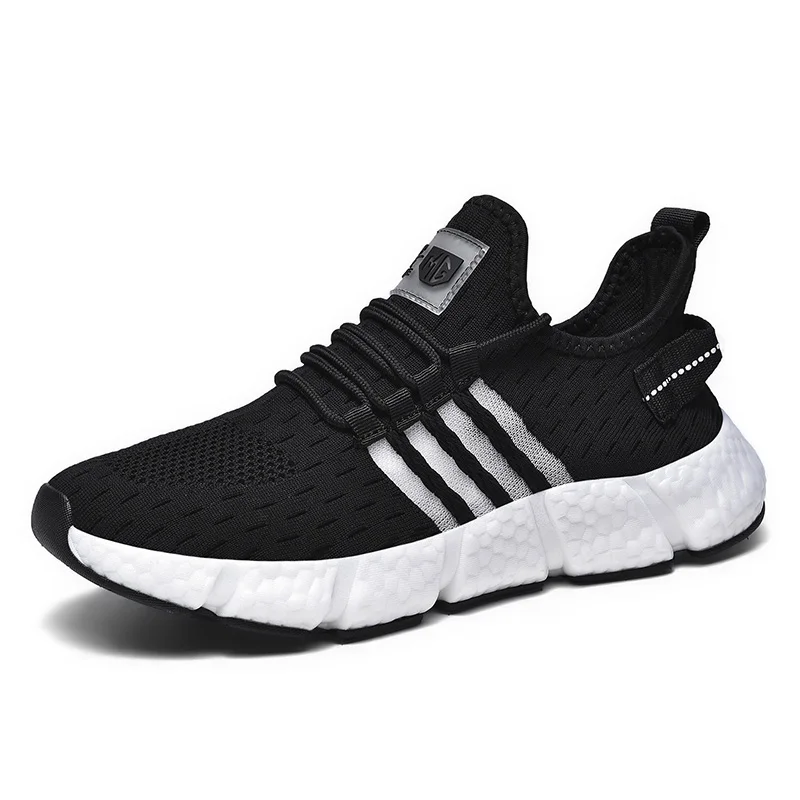 
Jinjiang factory wholesale price knitted upper breathable sneakers for men tennis shoes men 