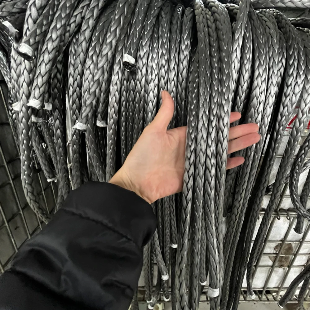 Ropenet  factory supply 30m 10mm  Recovery Snatch Strap UHMWPE SK-75  4x4 Winch Rope tow ropes