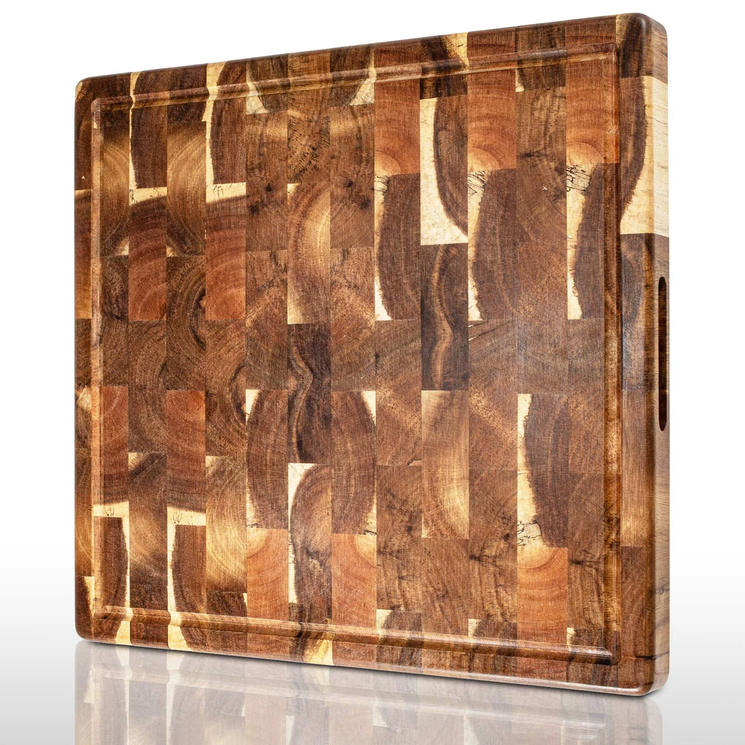 TAOTAOJU cheese board custom high quality steak board with handle solid wood chopping block acacia wood splicing cutting board