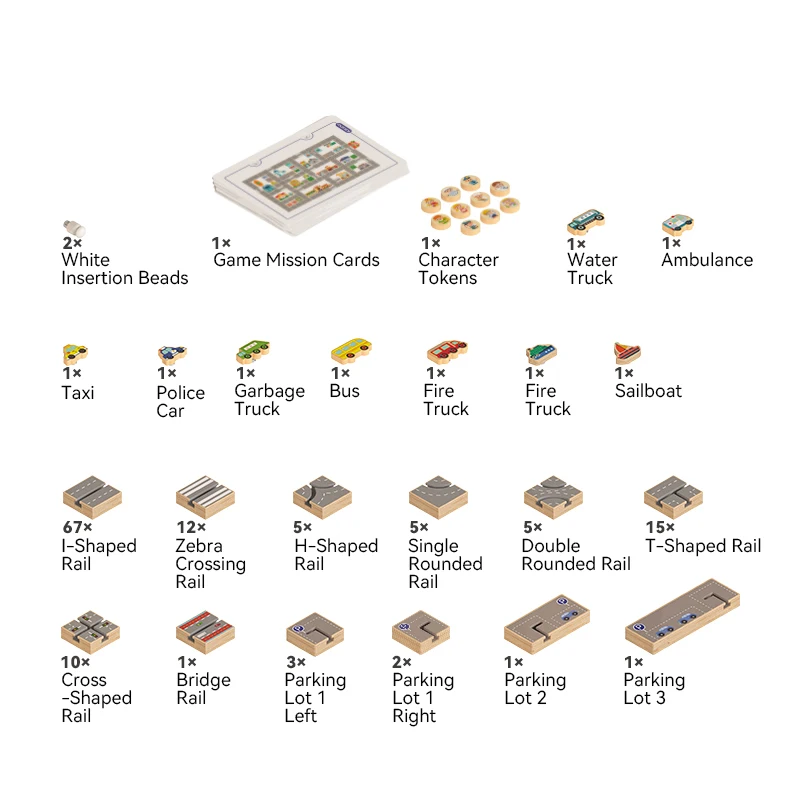 Building  Wooden Blocks Toys Educational Cool Science Urban Slide Models For Kids